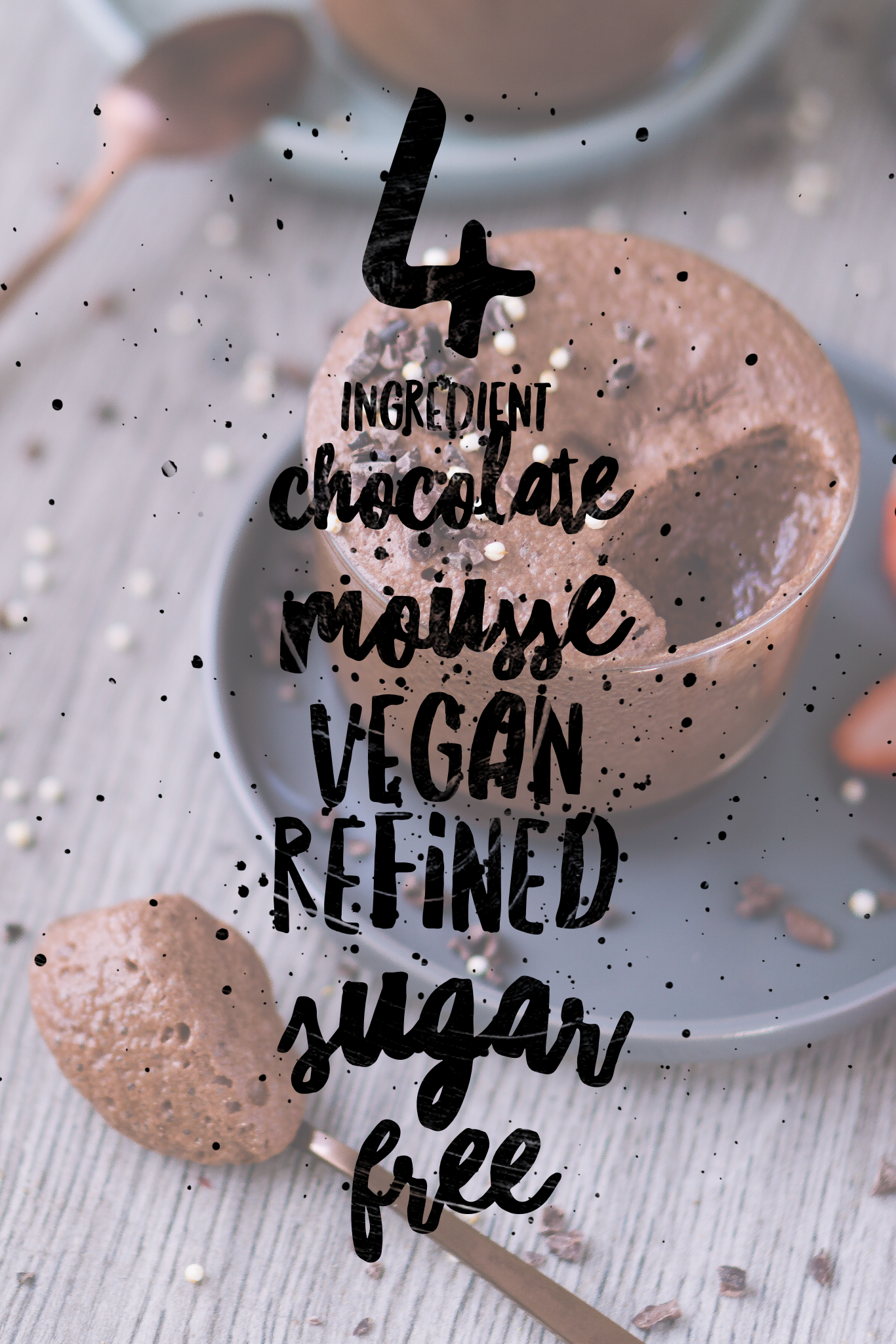 chocolate, aquafaba, recipe, vegan, refined sugar free, spoon, mousse, dessert, vegan food, food, healthy, diet