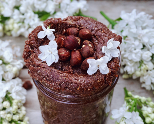 schokolade, chocolate, vegan, sugar free, no sugar, zuckerfrei, kein zucker, abnehmen, lose weight, nutella, chocolate spread, schokoaufstrich, rezept, recipe, lecker, delicious, plant based, healthy, gesund, schnell, quick, simple, einfach, Nutella selber machen, make your own nutella, glutenfrei, gluten free, kitchen, brown, jar, glas, hazelnuss creme