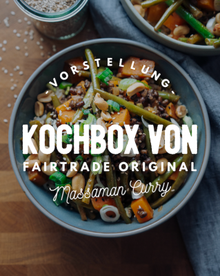 massaman curry, Fairtrade original, Kochbox, essen, therawberry, marie dorfschmidt, food fotografie, food styling, Lebensmittel, lecker, einfach, schell, kochen, box, essen aus der box, essenskiste, gesund, bio, reis, curry, selber kochen, foodie, blogger, fotograf, zutaten, Kokosmilch, Thailändische Küche, Thai essen